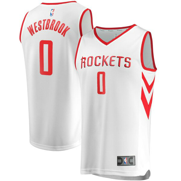 Maillot nba Houston Rockets Association Edition Homme Russell Westbrook 0 Blanc